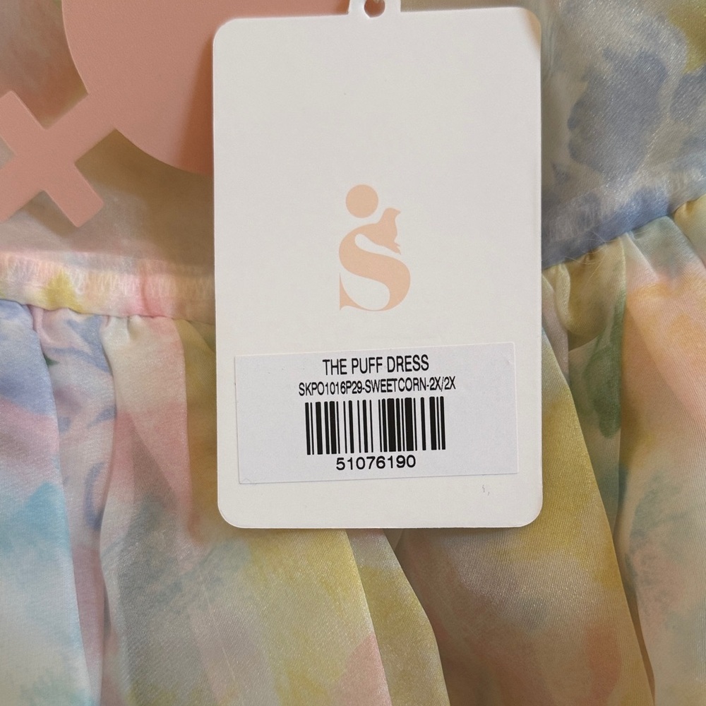 Selkie Sweetcorn Puff Dress 2X NWT Pastel Cottagecore Fairy Mini Romantic - Picture 6 of 9
